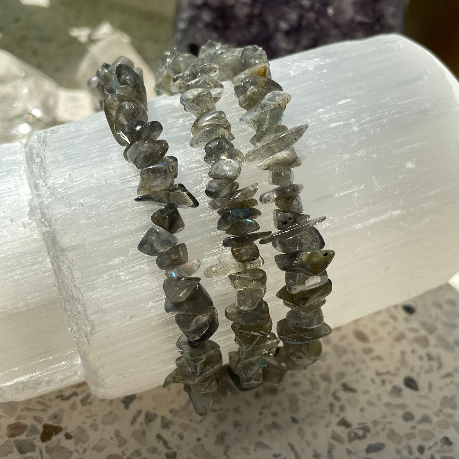 Labradorite Chip Bracelet Labradorite Chip Bracelet